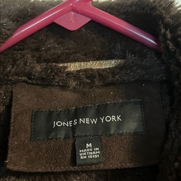 Jones New York Women's Brown Faux Fur Lined Coat - Picture 6 of 10